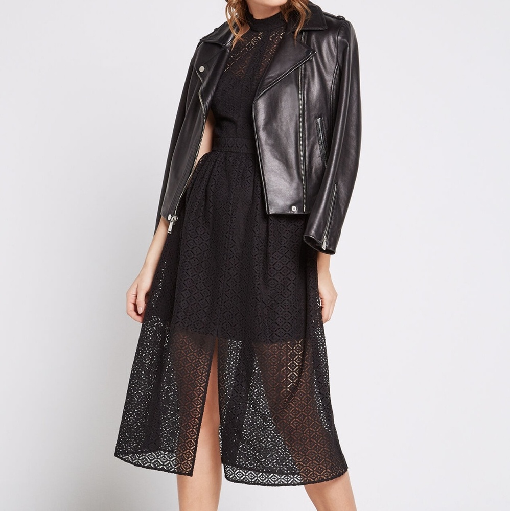 NWT bcbggeneration lace mock neck midi dress